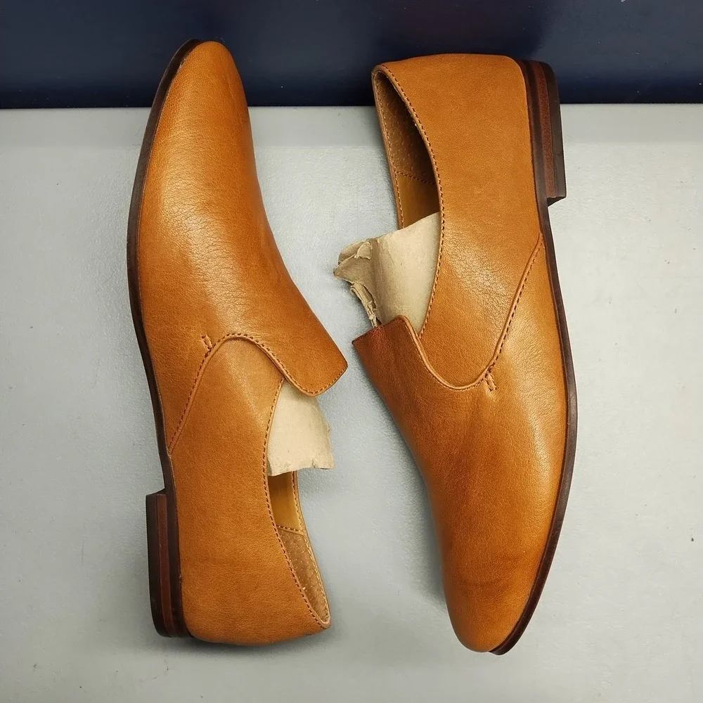 Patricia Nash Designs Loafers Mens US 9.5M Brown Cuban Heel Comfort Slip On‎ EUC